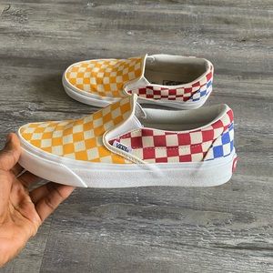 Van checkered multicolored women shoe sneaker size 5